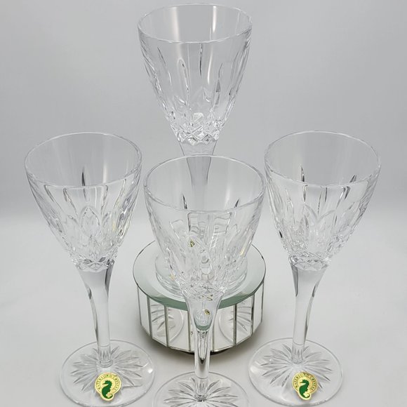 Waterford Cut Crystal Lismore Nouveau Long Stem Cordial Glasses Set Of Four New - Picture 6 of 6